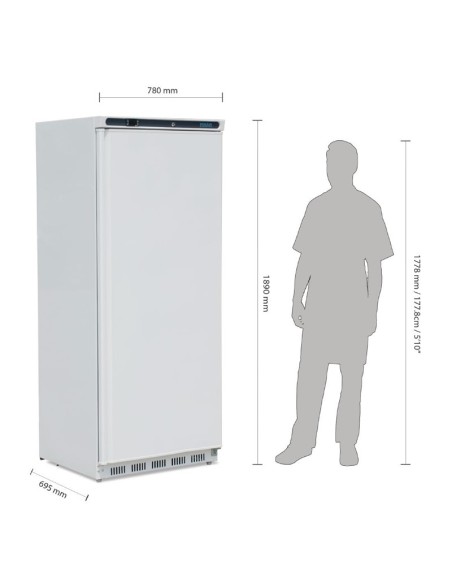 Armoire réfrigérée positive 1 porte blanche Polar Série C 600L