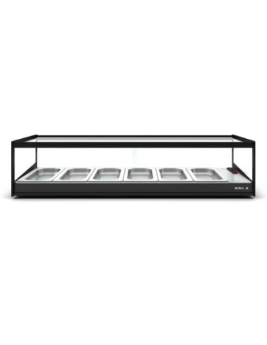 Vitrine chauffante bain marie SAYL Logic Line avec LED - 2