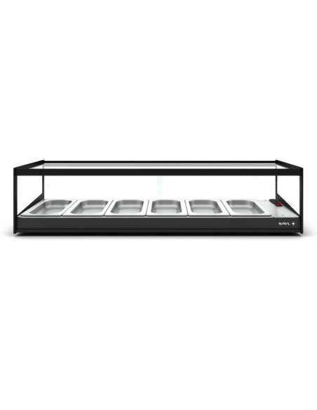 Vitrine chauffante bain marie SAYL Logic Line avec LED - 2