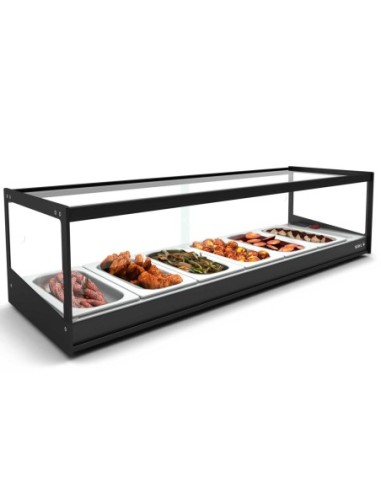 Vitrine chauffante bain marie SAYL Logic Line avec LED - 1
