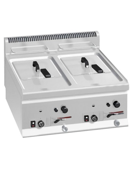 Friteuse à gaz professionnelle 2x8 litres à poser