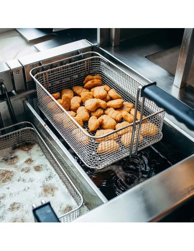 Panier de friteuse à gaz professionnelle 2x8 litres à poser