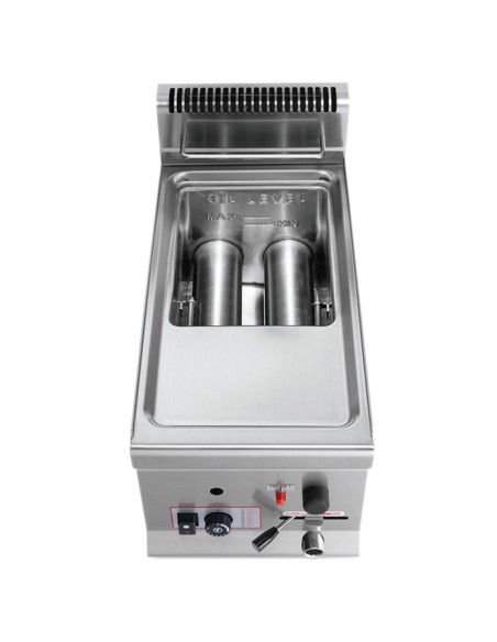 intérieur de la friteuse à gaz professionnelle 8 litres à poser