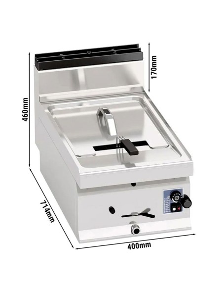 Dimensions friteuse à gaz professionnelle 10 litres à poser