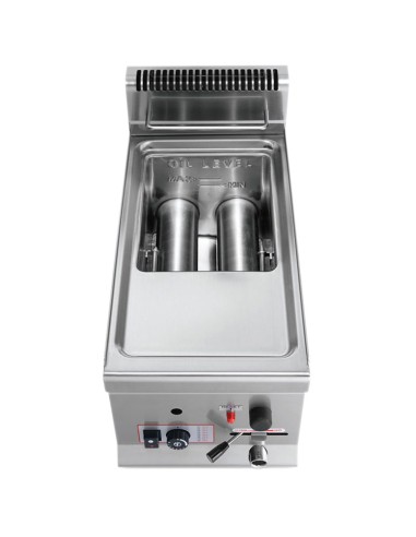 Cuve friteuse à gaz professionnelle 8 litres sur meuble