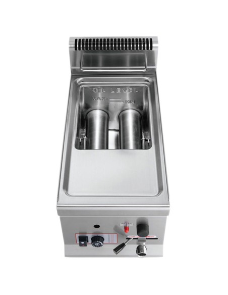 Cuve friteuse à gaz professionnelle 8 litres sur meuble