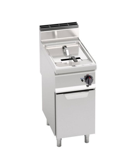 Friteuse à gaz professionnelle 10 litres sur meuble