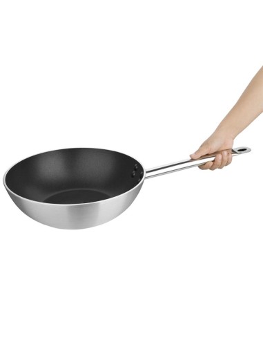 Wok aluminium antiadhesif induction Vogue Teflon Platinum Plus 300mm