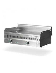 Fry-Top électrique EURO-CROM mi-rainurée en CHROME - L900 | Mainho