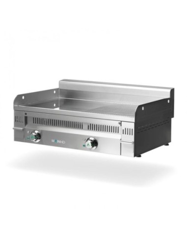 Fry-Top électrique EURO-CROM mi-rainurée en CHROME - L900 | Mainho