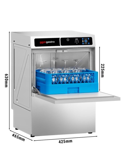 dimensions lave-verres professionnel avec pompe de vidange 35 x 35