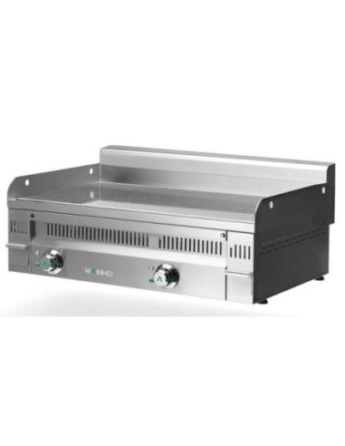 Fry-Top électrique EURO-CROM rainurée en CHROME - L900 | Mainho