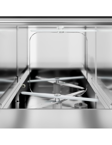Lave-verres professionnel à double paroi avec pompe de vidange 35 x 35 - 6