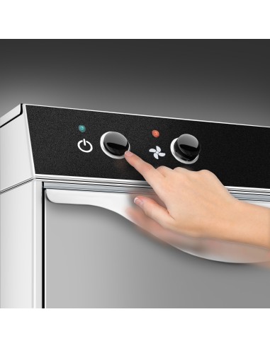 Lave-verres professionnel avec pompe de vidange 40 x 40 - 2,97 kW - 7
