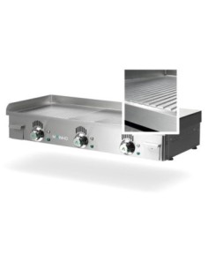 Plancha électrique NOVO-SNACK rainurée en ACIER rectifié - L1000 | Mainho
