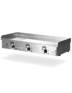 Plancha électrique NOVO-CROM semi-rainurée en CHROME - L1000 | Mainho