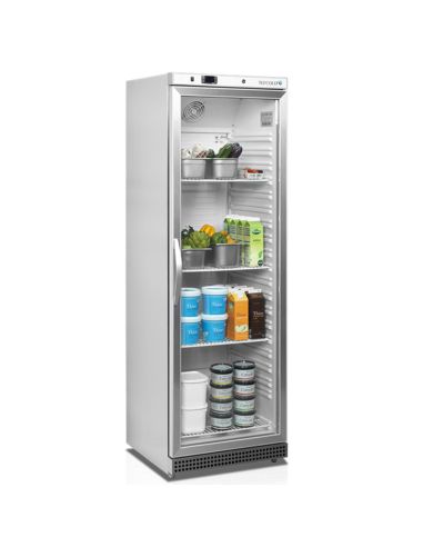 Armoire réfrigérée vitrée blanche sans canopy 350L - UR400SG
