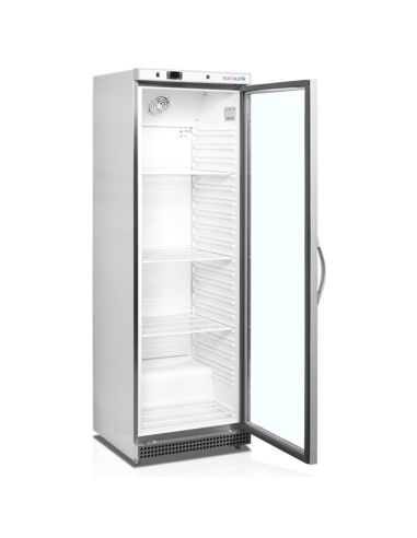 Armoire réfrigérée vitrée blanche sans canopy 350L - UR400SG