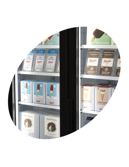 Armoire congélateur 3 portes vitrées avec canopy - 891 L - UFSC1600GCP