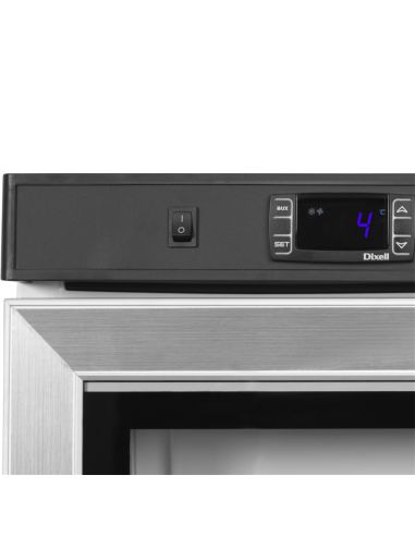 Armoire réfrigérée vitrée en inox sans canopy 119L - UR200SG