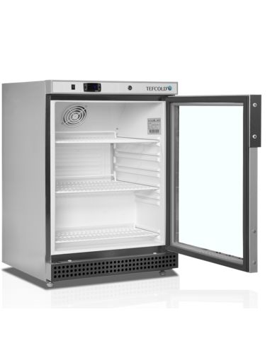 Armoire réfrigérée vitrée en inox sans canopy 119L - UR200SG