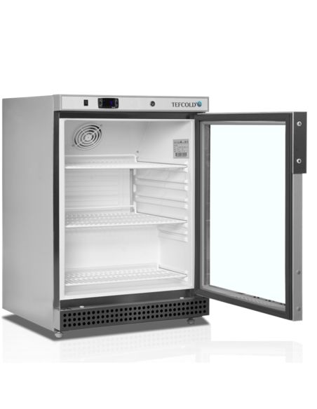 Armoire réfrigérée vitrée en inox sans canopy 119L - UR200SG