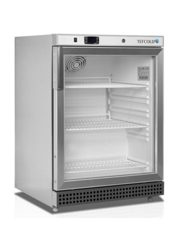 Armoire réfrigérée vitrée en inox sans canopy 119L - UR200SG