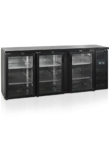 Arrière bar trois portes vitrées battantes - 442 litres - CBC310G