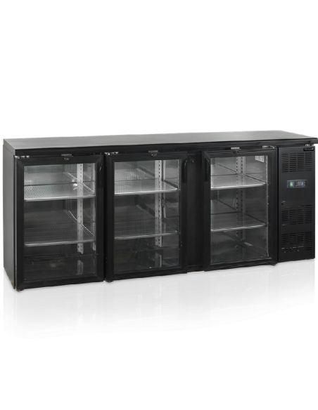 Arrière bar trois portes vitrées battantes - 442 litres - CBC310G