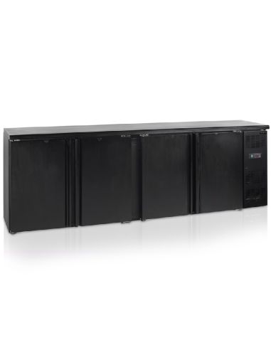 Arrière bar quatre portes pleines battantes - 605 litres - CBC410