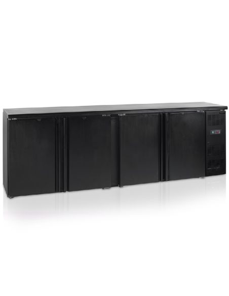 Arrière bar quatre portes pleines battantes - 605 litres - CBC410