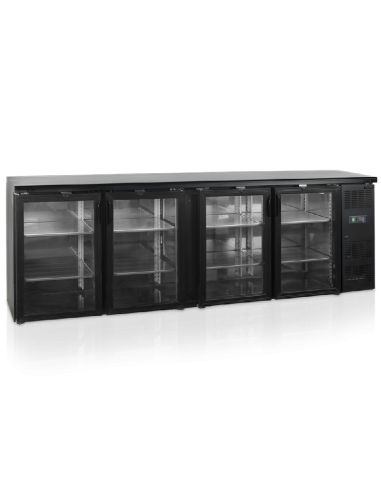 Arrière bar quatre portes vitrées battantes - 605 litres - CBC410G