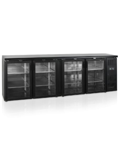 Arrière bar quatre portes vitrées battantes - 605 litres - CBC410G