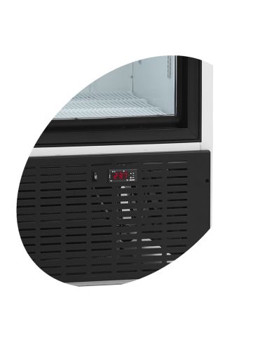 Armoire réfrigérée noire avec portes coulissantes et sans canopy 660L - FS1202S