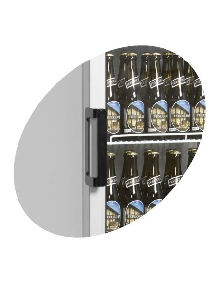 Armoire à boissons blanche avec canopy et cadre aluminium 347L - FSC1380