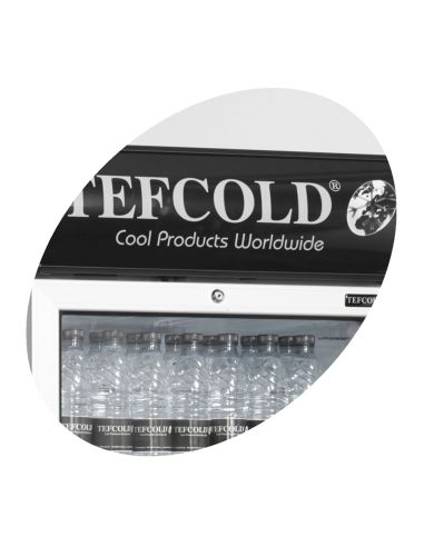 Armoire à boissons blanche avec canopy et cadre aluminium 347L - FSC1380