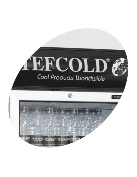Armoire à boissons blanche avec canopy et cadre aluminium 347L - FSC1380
