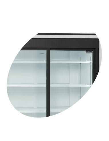 Armoire à boissons double avec portes coulissantes et canopy 710L - FSC1950S