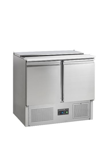 Saladette réfrigérée à capot télescopique - 2 portes GN 1/1 - SA920