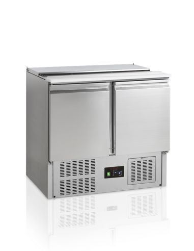 Saladette réfrigérée à capot télescopique - 2 portes GN 1/1 - GS92