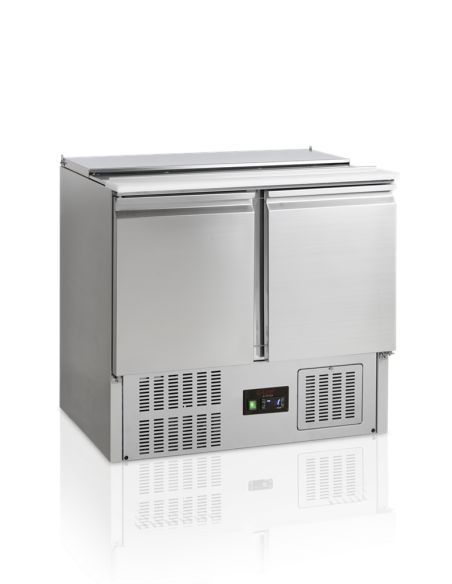 Saladette réfrigérée à capot télescopique - 2 portes GN 1/1 - GS92