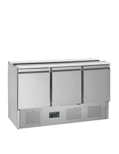 Saladette réfrigérée à capot télescopique - 3 portes GN 1/1 - SA1365