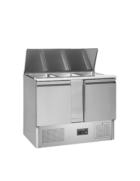 Saladette réfrigérée à capot télescopique - 2 portes GN 1/1 - SA1045