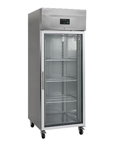 Armoire réfrigérée vitrée inox GN 2/1 sans canopy 597L - RK710G