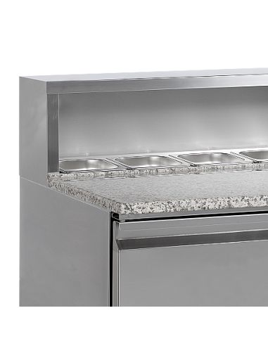 Table de préparation pizza plan de travail en granit GN 1/1 - 225 L - PT920