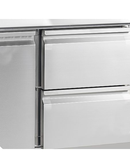 Table de préparation pizza plan de travail en granit GN 1/1 - 225 L - PT920