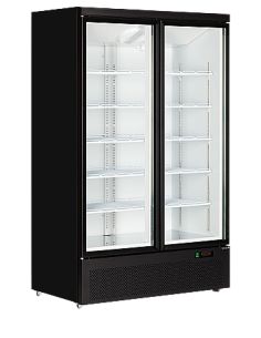 Armoire réfrigérée 2 portes vitrées noires 809 L - AtomMaxiC2DB