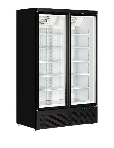Armoire congélateur noire 2 portes vitrées - 702 L - AtomMaxiF2DB