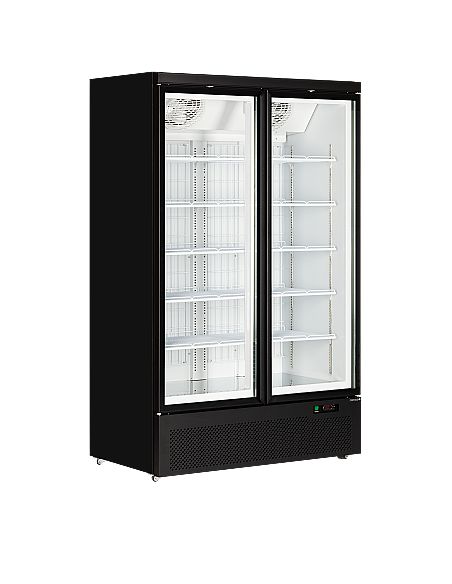 Armoire congélateur noire 2 portes vitrées - 702 L - AtomMaxiF2DB