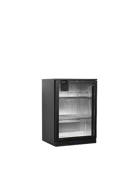 Arrière bar une porte vitrée à verrou et clayettes chromées - 125 litres - BA16H
